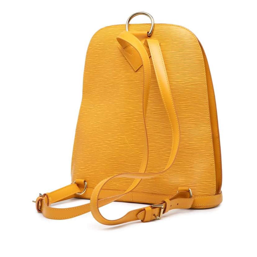 Louis Vuitton Epi Gobelins Yellow Leather Good condition - Back View