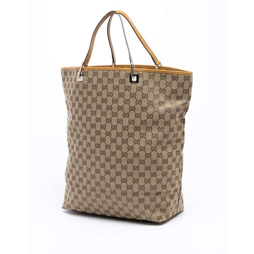 Gucci GG Canvas Tote Brown Canvas Good condition - Back View
