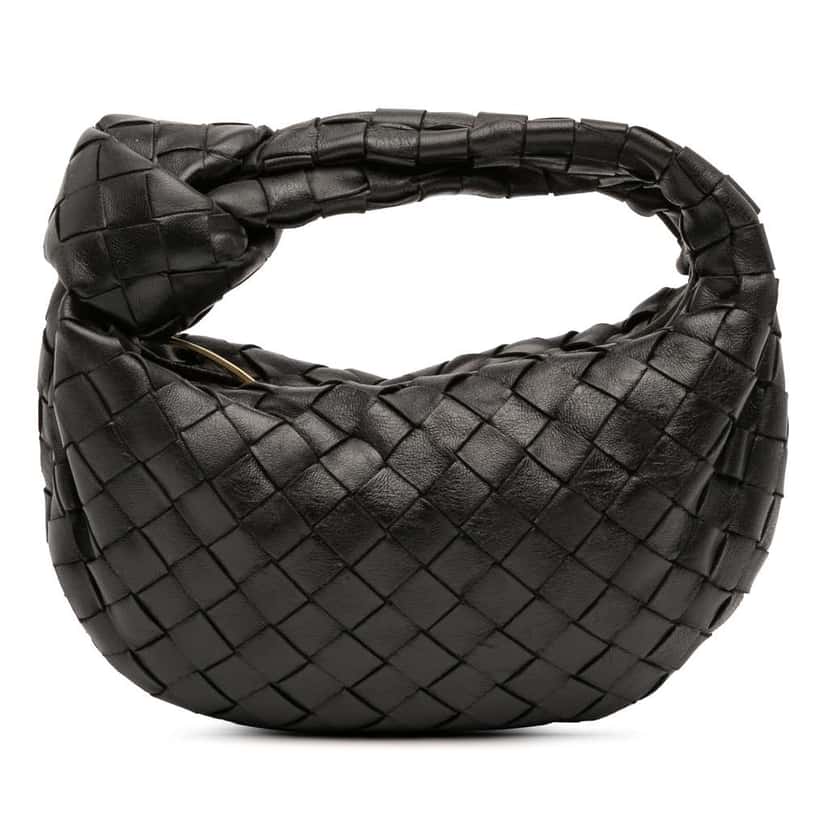 Bottega Veneta Mini Nappa Intrecciato Jodie Black Leather Good condition - Front View
