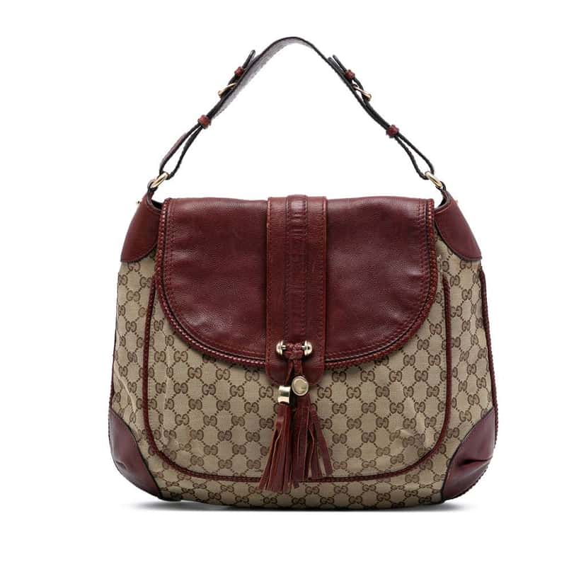 Gucci GG Canvas Marrakech Shoulder Bag Brown Canvas Good condition - Front View