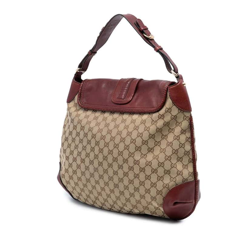 Gucci GG Canvas Marrakech Shoulder Bag Brown Canvas Good condition - Back View