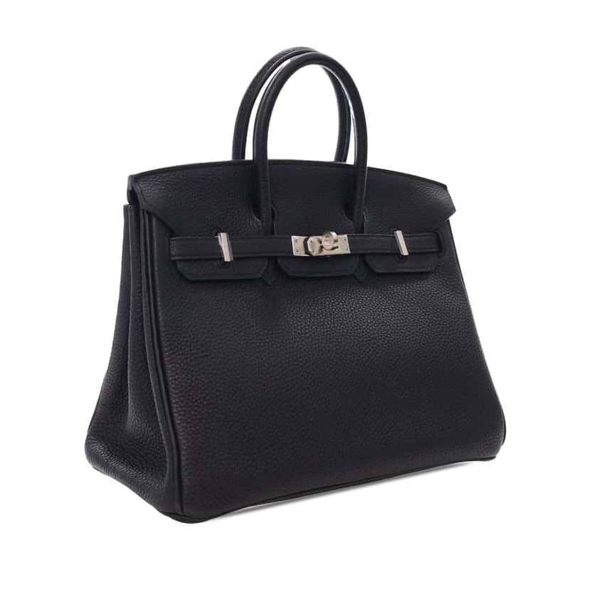 Hermès Togo Birkin Retourne 25 Black Leather Good condition - Back View
