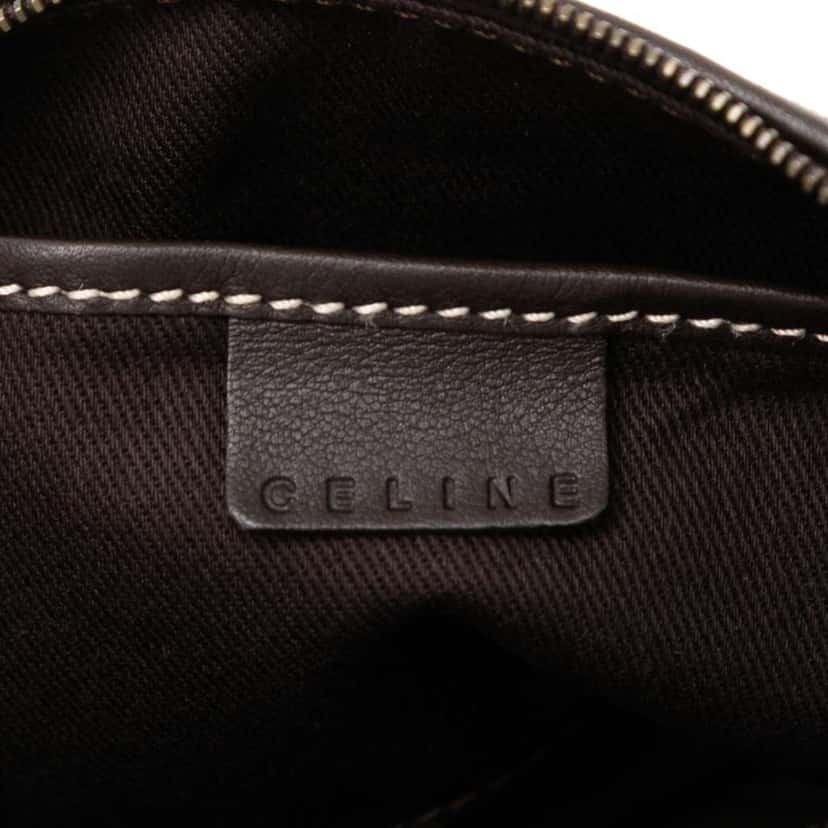 Celine C Macadam Suede Shoulder Bag Brown Leather Good condition - Box View