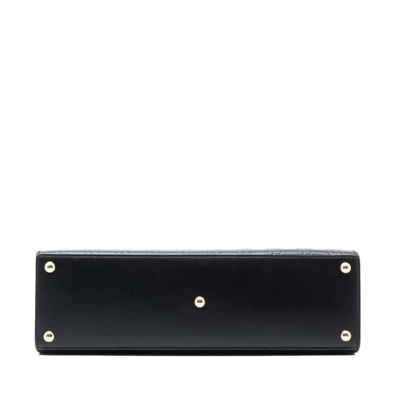 Gucci Guccissima Padlock Top Handle Bag Black Leather Good condition - Inside View