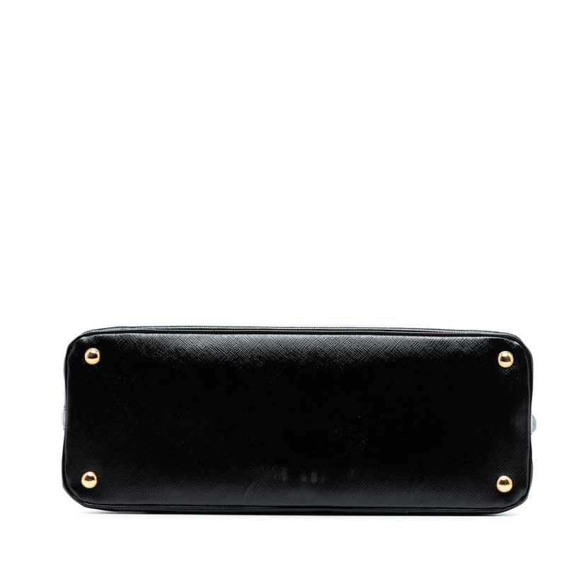 Prada Large Saffiano Vernice Promenade Satchel Black Leather Good condition - Inside View