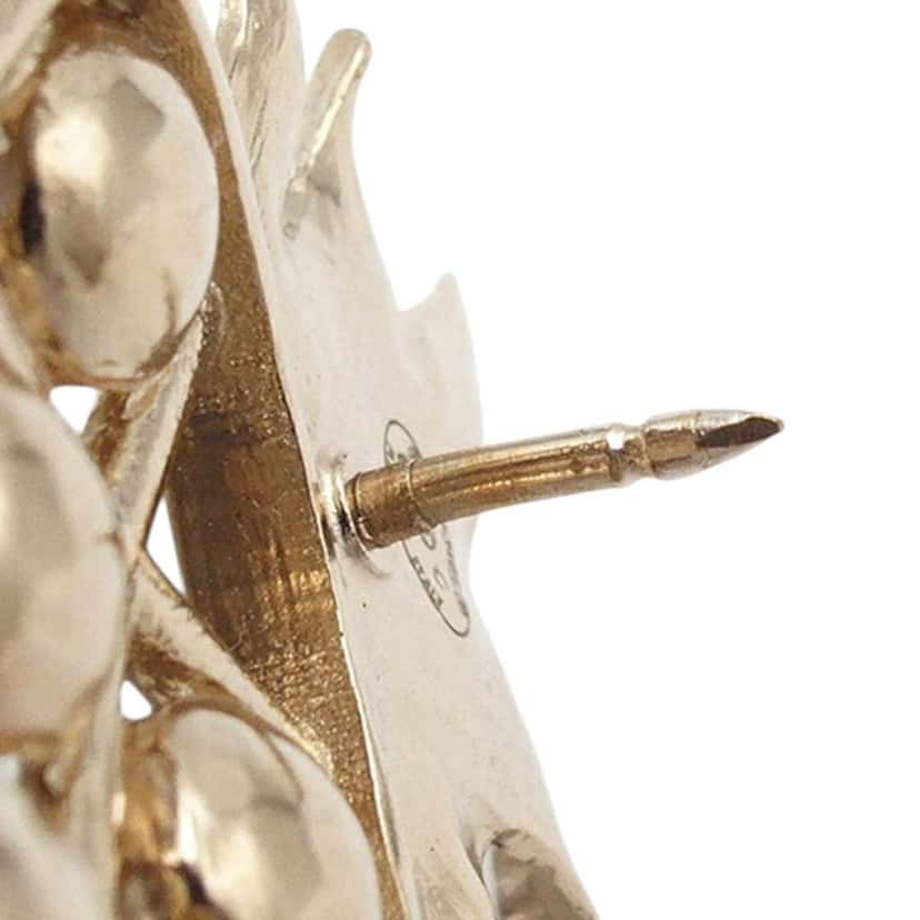 Chanel Gold Plated Faux Pearl Pineapple Pin Brooch Gold Metal Good condition - Box View