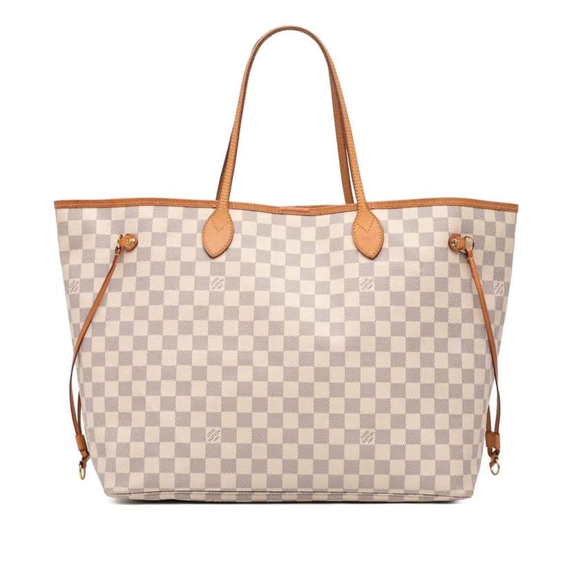 Louis Vuitton Damier Azur Neverfull GM White Good condition - Front View