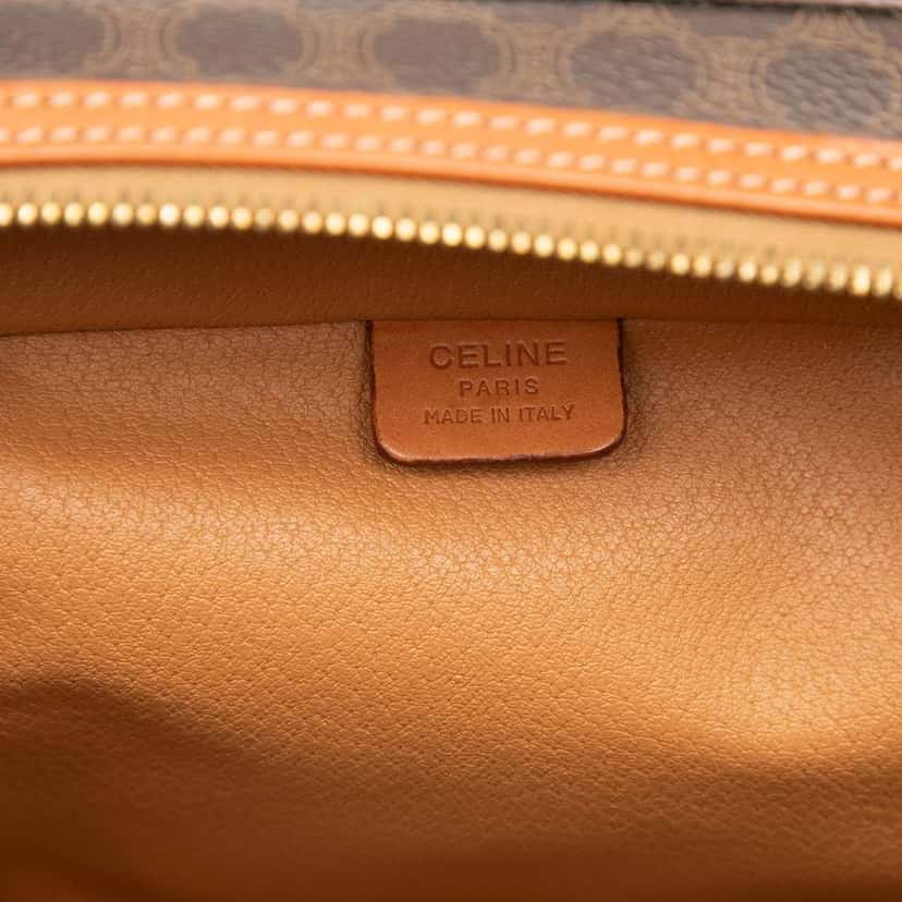 Celine Macadam Coated Canvas Vanity Bag Brown Canvas Good condition - Box View
