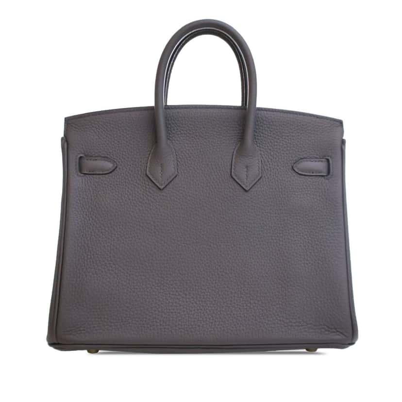 Hermès Togo Birkin Retourne 25 Grey Leather Good condition - Inside View