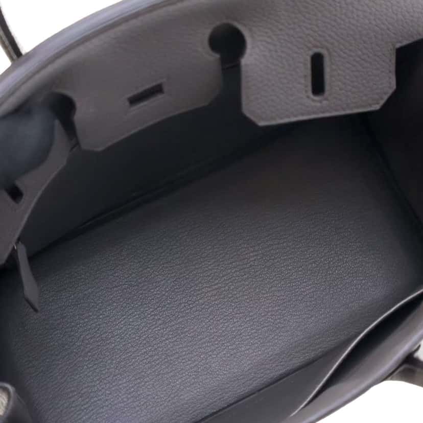 Hermès Togo Birkin Retourne 25 Grey Leather Good condition - Box View