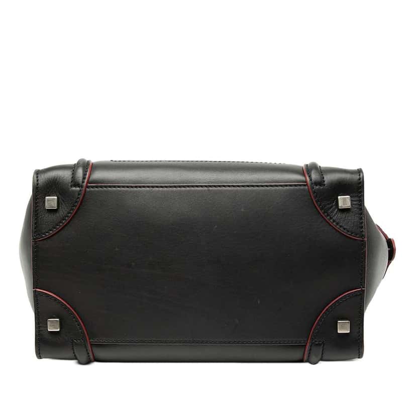 Celine Mini Bicolor Smooth Calfskin Luggage Tote Black Leather Good condition - Inside View