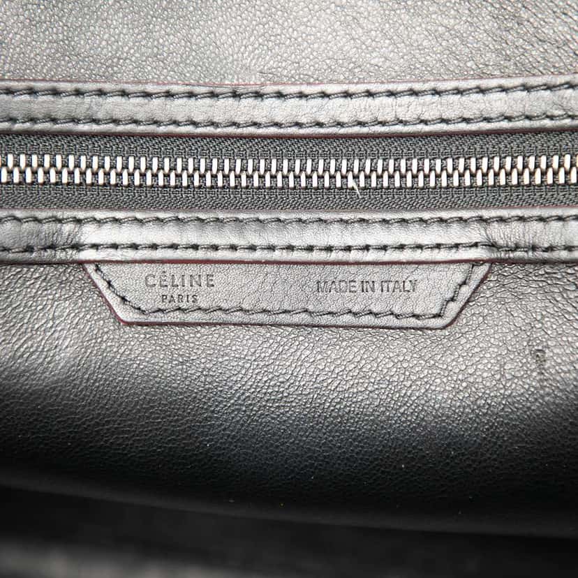 Celine Mini Bicolor Smooth Calfskin Luggage Tote Black Leather Good condition - Box View