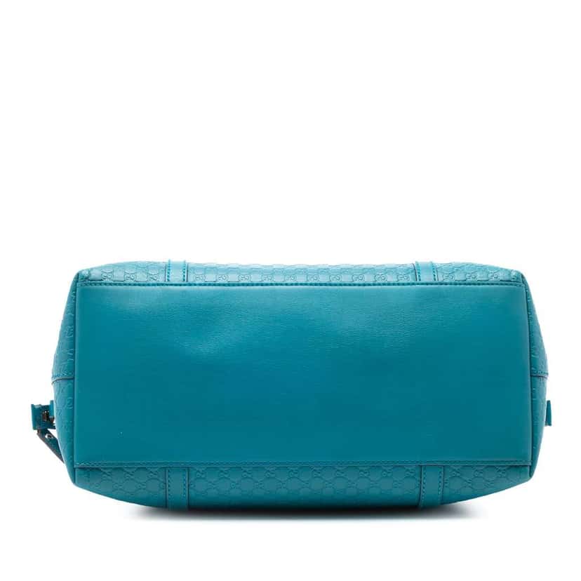 Gucci Large Microguccissima Dome Satchel Blue Leather Good condition - Inside View