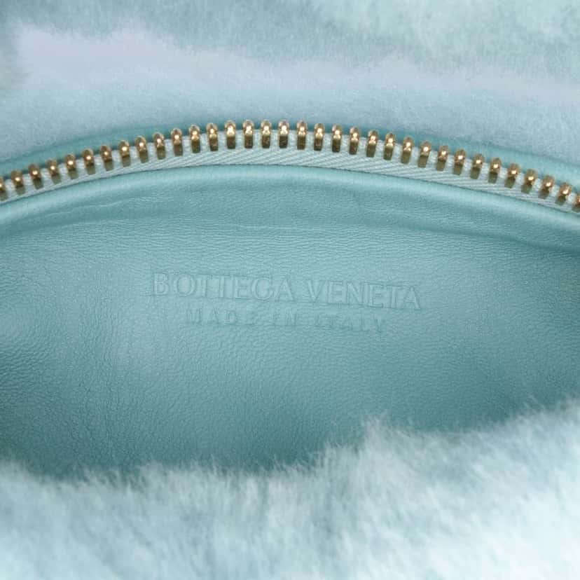 Bottega Veneta Mini Shearling Jodie Blue Very good condition - Box View