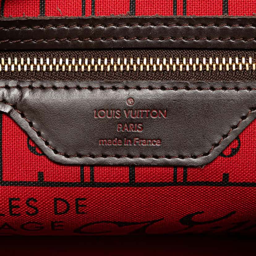 Louis Vuitton Damier Ebene Neverfull PM Brown Good condition - Box View