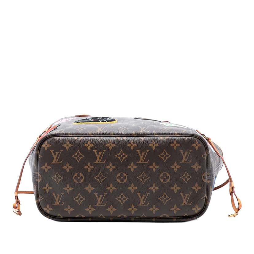 Louis Vuitton Monogram Patches Neverfull MM Brown Good condition - Inside View