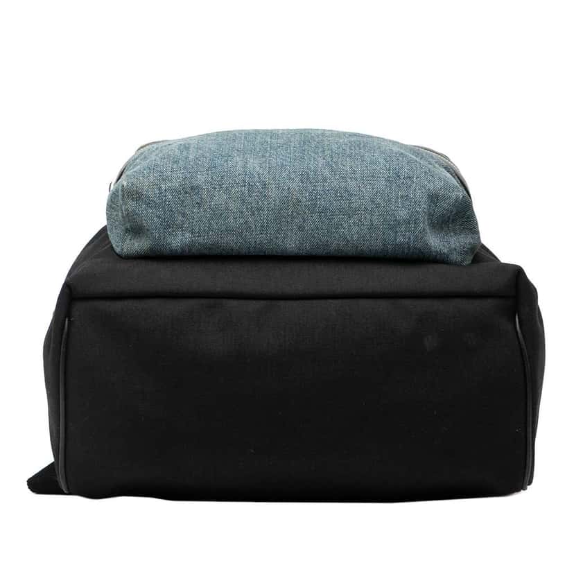 Saint Laurent Nylon and Denim Classic Hunting Backpack Black Good condition - Inside View