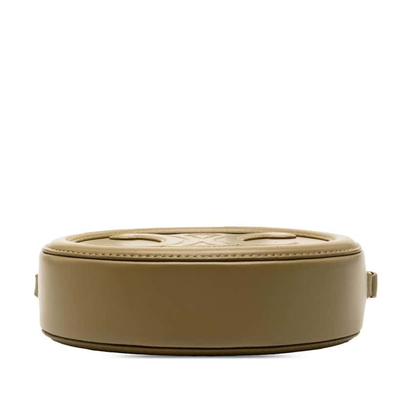 Celine Small Calfskin Cuir Triomphe Oval Crossbody Green Leather Very good condition - Inside View