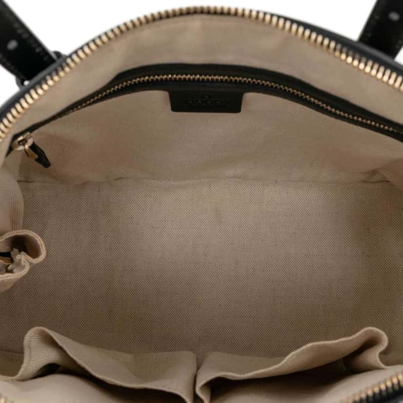 Gucci Small Microguccissima Patent Nice Satchel Black Leather Good condition - Model View