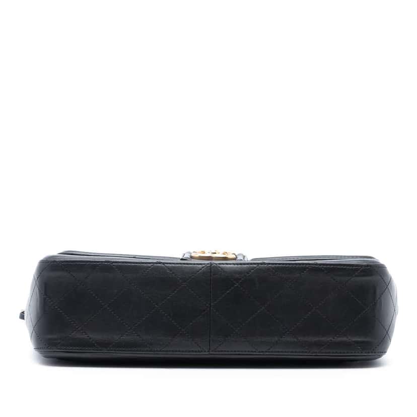 Chanel Large Bicolor Quilted Lambskin Elegant CC Flap Blue Leather Good condition - Inside View