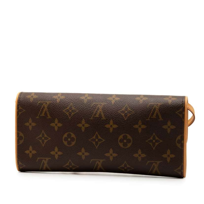 Louis Vuitton Monogram Pochette Twin GM Brown Good condition - Back View