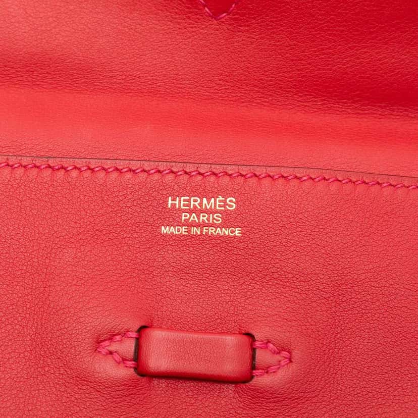 Hermès Evercolor Pliplat Clutch Red Leather Good condition - Box View