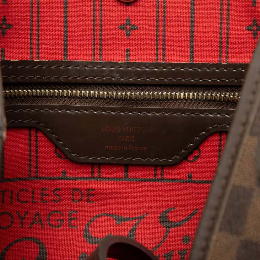 Louis Vuitton Damier Ebene Neverfull PM Brown Good condition - Box View