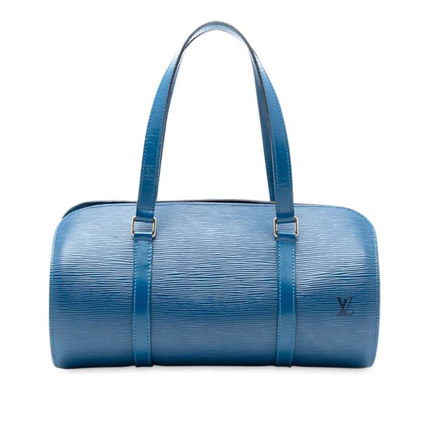 Louis Vuitton Epi Soufflot Blue Leather Good condition - Front View