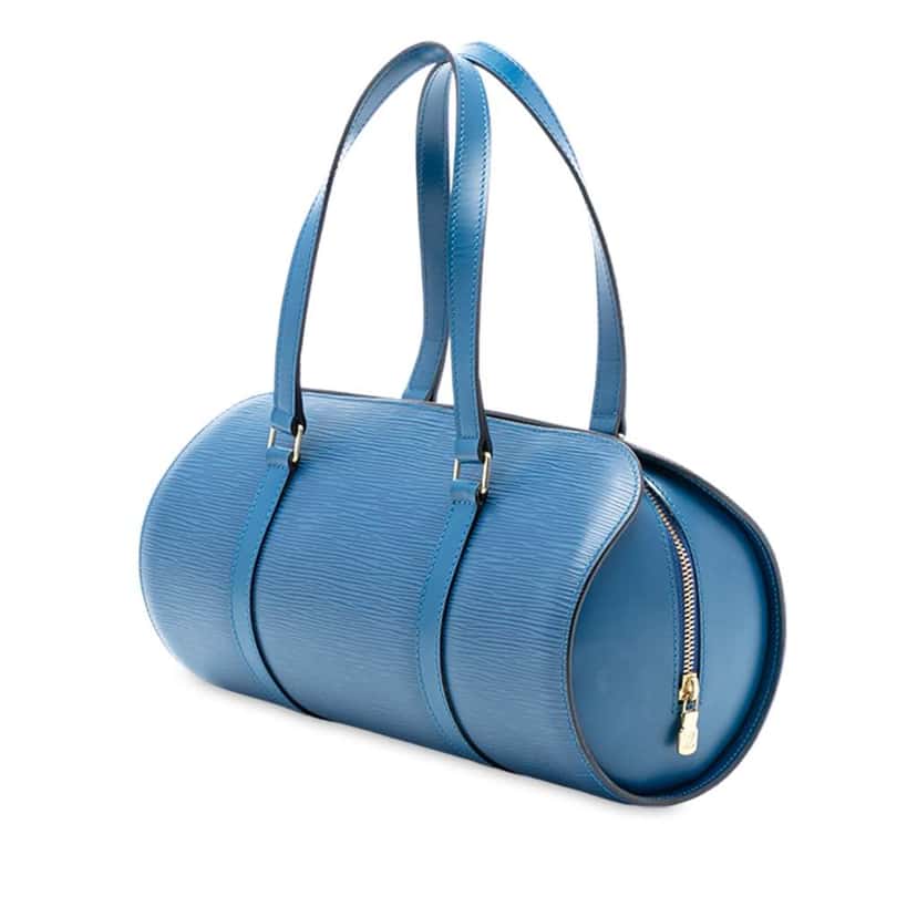 Louis Vuitton Epi Soufflot Blue Leather Good condition - Back View
