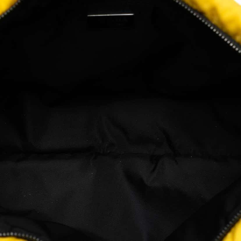 Prada Tessuto Fluo Clutch on Chain Yellow Good condition - Model View