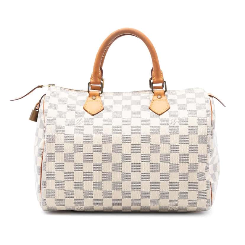 Louis Vuitton Damier Azur Speedy 30 White Good condition - Front View