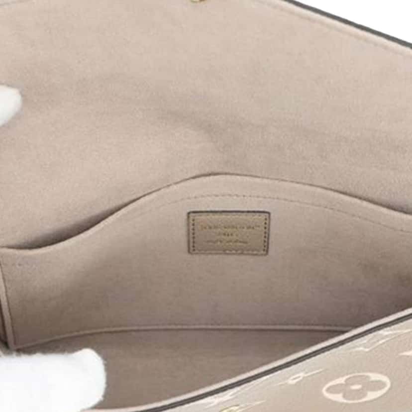 Louis Vuitton Bicolor Monogram Empreinte Pochette Felicie Brown Leather Good condition - Box View