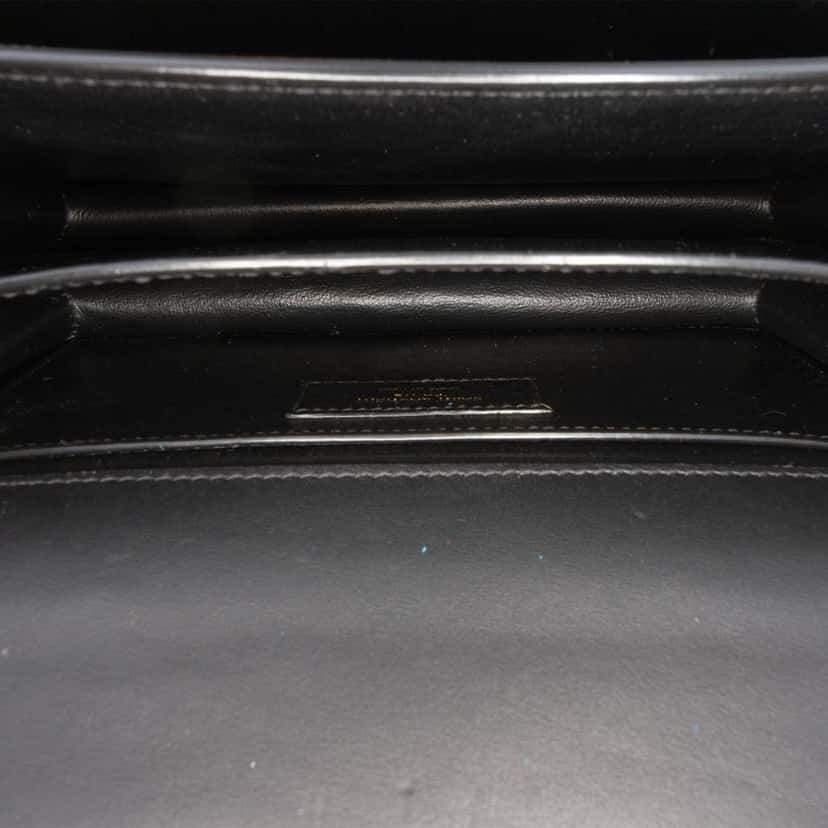 Saint Laurent Medium Grained Calfskin Monogram Sunset Crossbody Black Leather Good condition - Model View