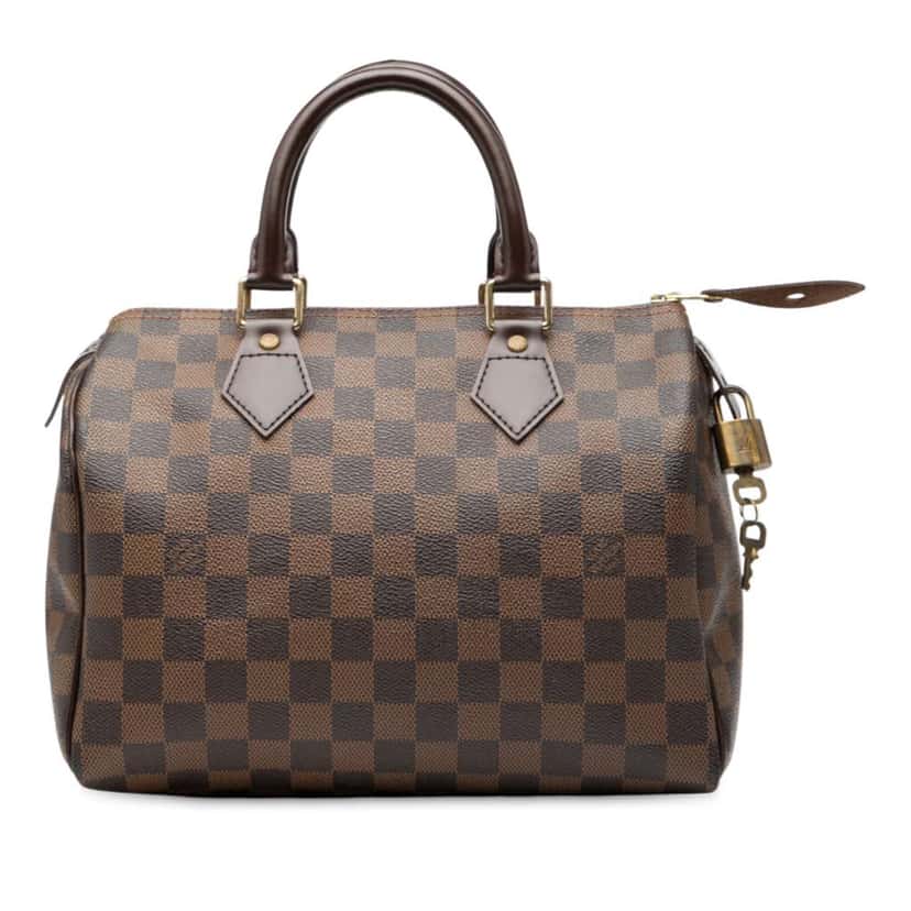 Louis Vuitton Damier Ebene Speedy 25 Brown Good condition - Front View