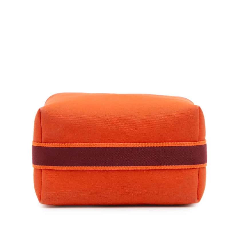 Hermès Large Toile Bride A Brac Orange Canvas Good condition - Inside View