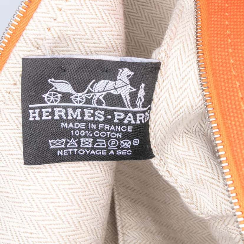 Hermès Large Toile Bride A Brac Orange Canvas Good condition - Box View