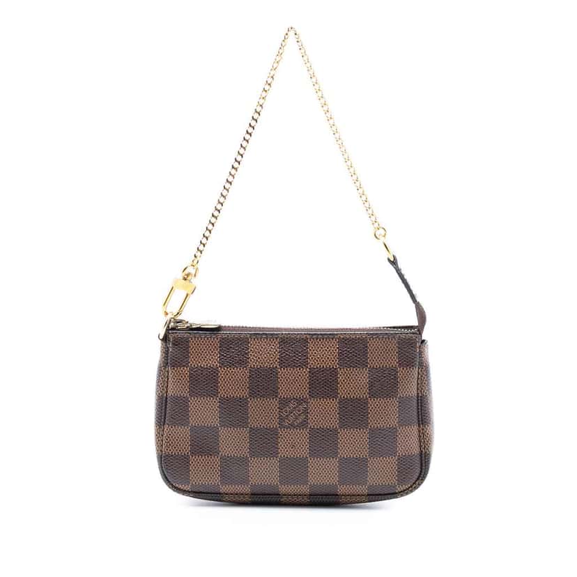 Louis Vuitton Damier Ebene Mini Pochette Accessoires Brown Very good condition - Front View