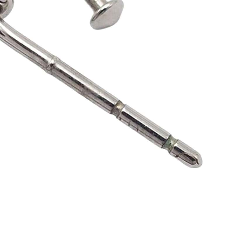 Chanel Silver Plated Crystal CC Drop Push Back Earrings Silver Metal Good condition - Box View