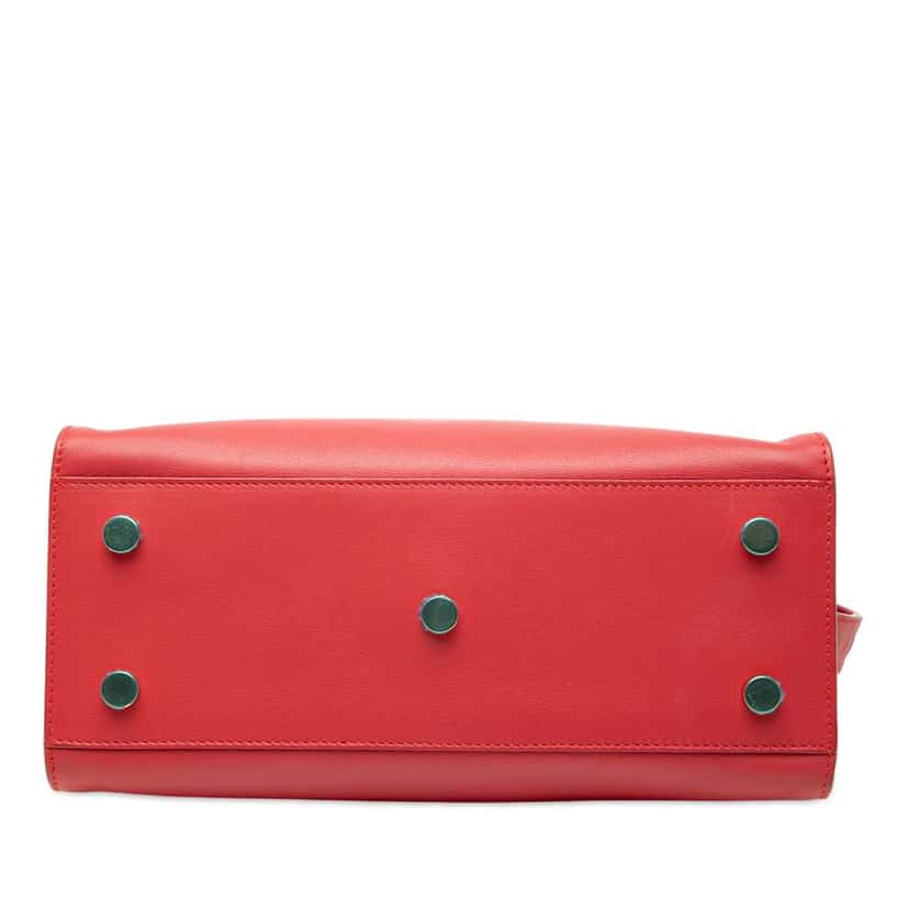 Saint Laurent Baby Leather Monogram Downtown Cabas Satchel Red Leather Very good condition - Inside View
