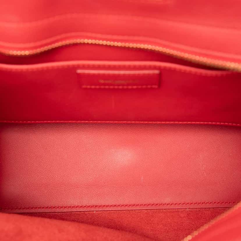 Saint Laurent Baby Leather Monogram Downtown Cabas Satchel Red Leather Very good condition - Model View