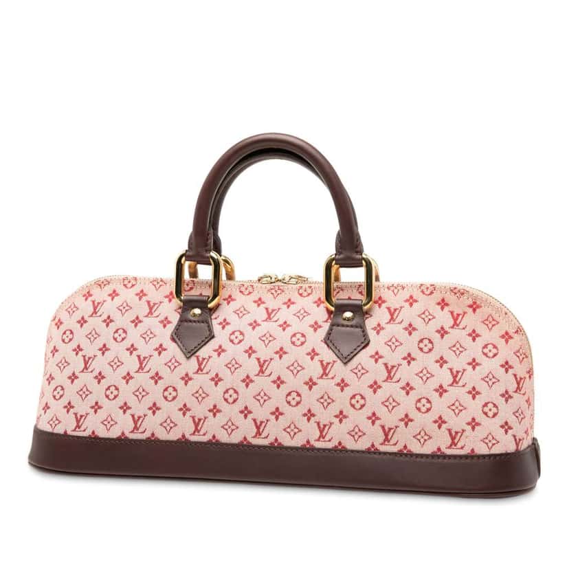 Louis Vuitton Monogram Mini Lin Alma Horizontal Red Canvas Good condition - Back View