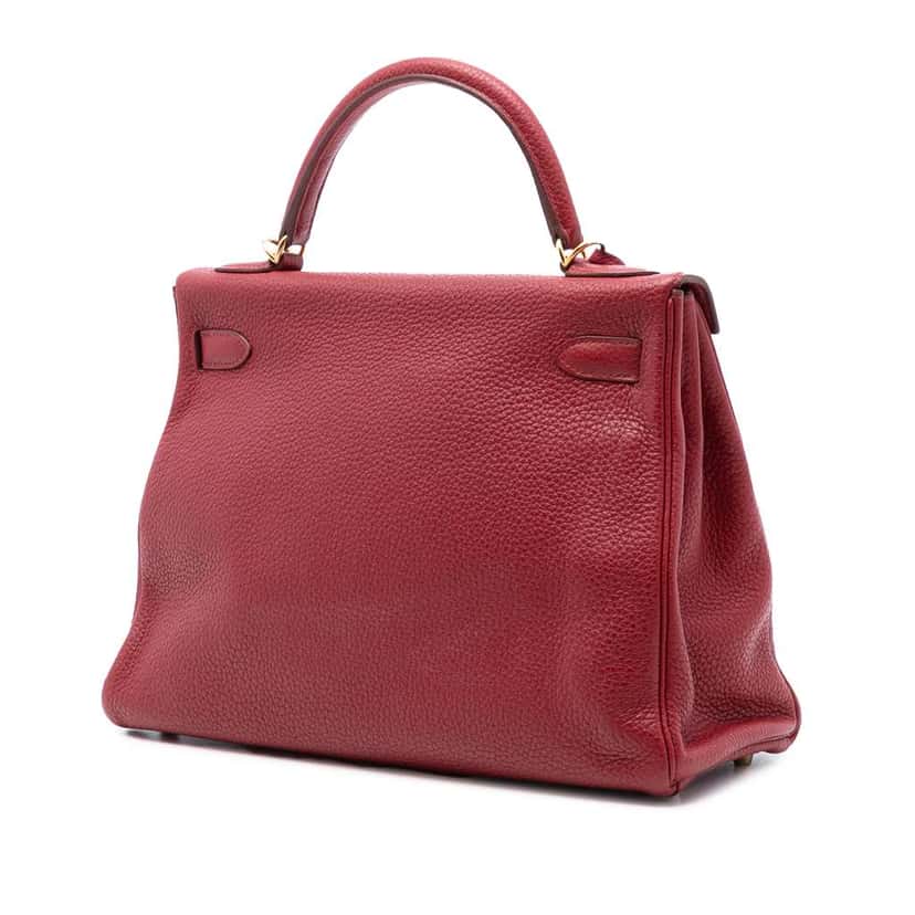 Hermès Togo Kelly II Retourne 32 Red Leather Good condition - Back View