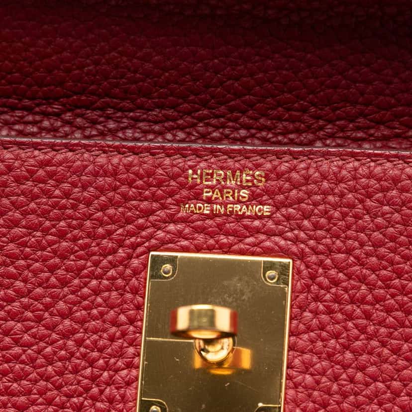 Hermès Togo Kelly II Retourne 32 Red Leather Good condition - Box View