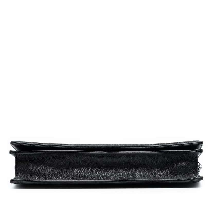 Dior Grained Calfskin Diorama Pochette Clutch Black Leather Good condition - Inside View