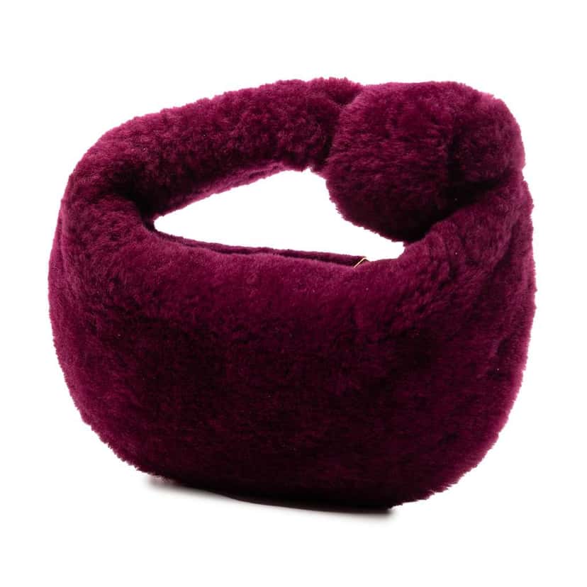 Bottega Veneta Mini Shearling Jodie Purple Very good condition - Back View