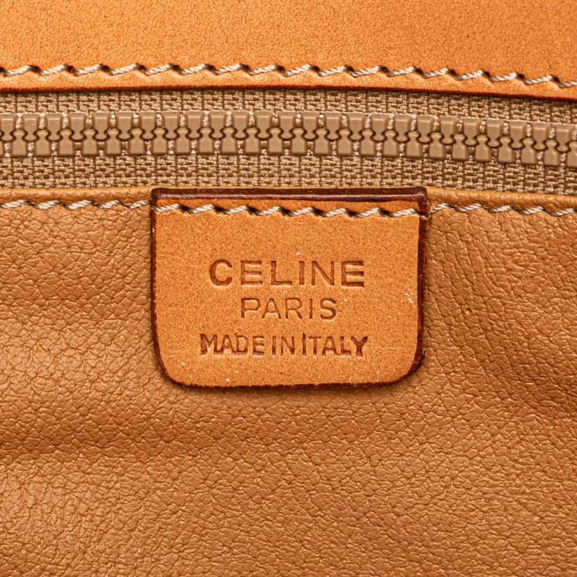 Celine Macadam Coated Canvas Clutch Brown Canvas Good condition - Box View