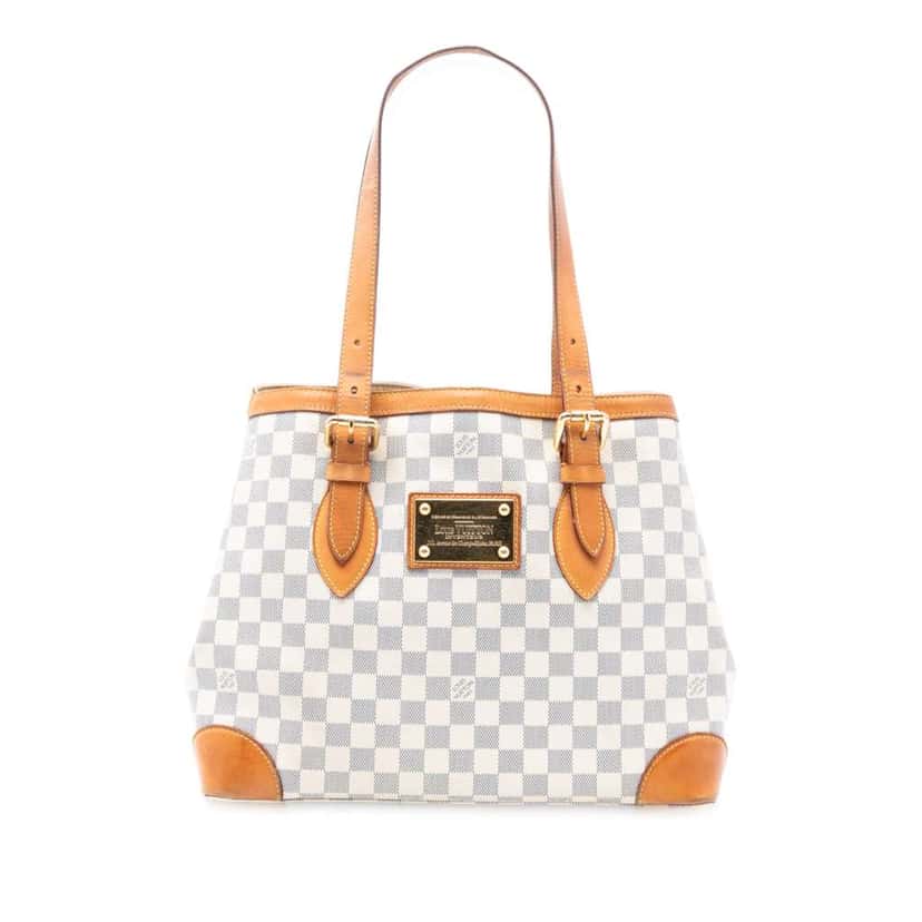 Louis Vuitton Damier Azur Hampstead MM White Good condition - Front View