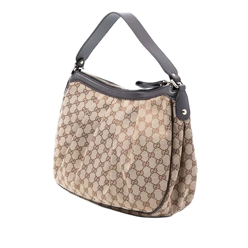 Gucci GG Canvas Sukey Shoulder Bag Brown Canvas Good condition - Back View