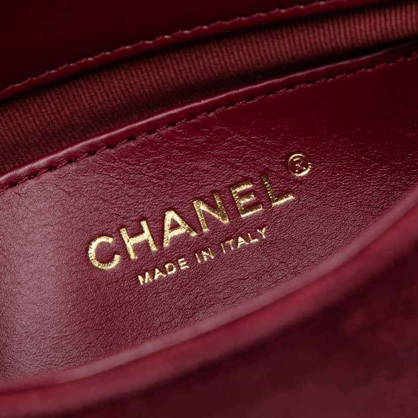 Chanel Mini Shiny Calfskin My Sweet CC Flap Red Leather Good condition - Box View