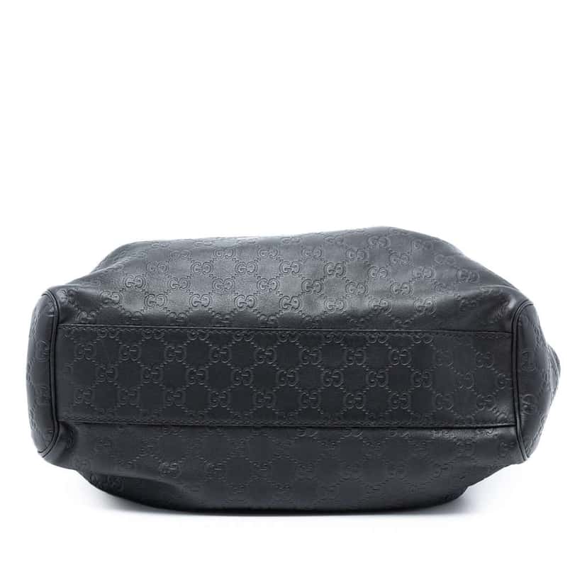 Gucci Medium Guccissima Sukey Tote Black Leather Good condition - Inside View